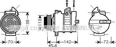 Ava Quality Cooling MS K438 - Compressore, Climatizzatore www.autoricambit.com