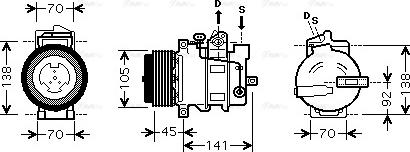 Ava Quality Cooling MS K429 - Compressore, Climatizzatore www.autoricambit.com