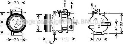 Ava Quality Cooling MS K427 - Compressore, Climatizzatore www.autoricambit.com