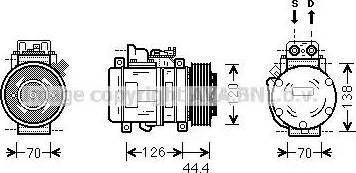 Ava Quality Cooling MSK558 - Compressore, Climatizzatore www.autoricambit.com