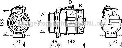 Ava Quality Cooling MSK585 - Compressore, Climatizzatore www.autoricambit.com