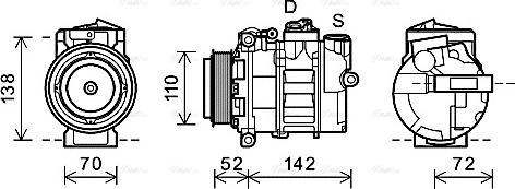 Ava Quality Cooling MSK588 - Compressore, Climatizzatore www.autoricambit.com