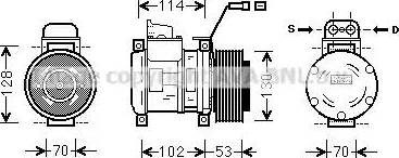 Ava Quality Cooling MSK583 - Compressore, Climatizzatore www.autoricambit.com