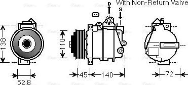 Ava Quality Cooling MSK587 - Compressore, Climatizzatore www.autoricambit.com