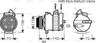 Ava Quality Cooling MSK573 - Compressore, Climatizzatore www.autoricambit.com