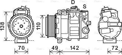 Ava Quality Cooling MSK644 - Compressore, Climatizzatore www.autoricambit.com