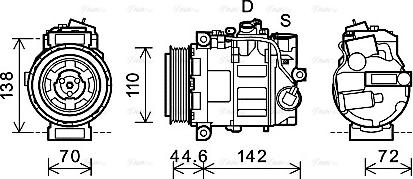 Ava Quality Cooling MSK611 - Compressore, Climatizzatore www.autoricambit.com