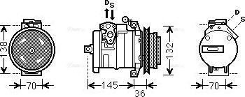 Ava Quality Cooling MSK681 - Compressore, Climatizzatore www.autoricambit.com