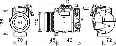 Ava Quality Cooling MSK682 - Compressore, Climatizzatore www.autoricambit.com