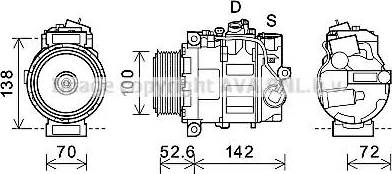 Ava Quality Cooling MSK639 - Compressore, Climatizzatore www.autoricambit.com