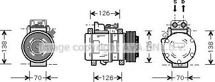 Ava Quality Cooling MS K084 - Compressore, Climatizzatore www.autoricambit.com