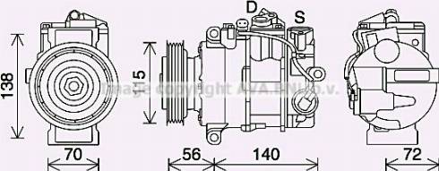 Ava Quality Cooling MSK704 - Compressore, Climatizzatore www.autoricambit.com