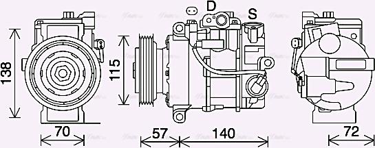 Ava Quality Cooling MSK706 - Compressore, Climatizzatore www.autoricambit.com