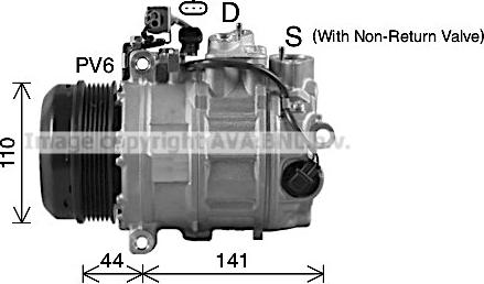 Ava Quality Cooling MSK738 - Compressore, Climatizzatore www.autoricambit.com