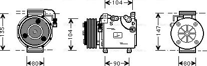 Ava Quality Cooling MTAK037 - Compressore, Climatizzatore www.autoricambit.com