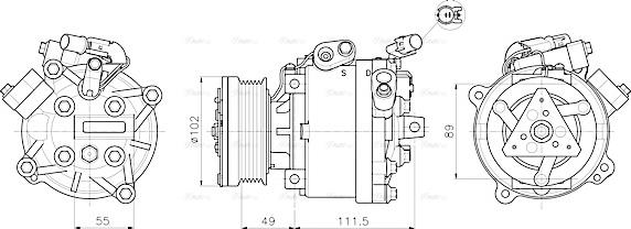 Ava Quality Cooling MTAK294 - Compressore, Climatizzatore www.autoricambit.com