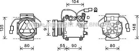 Ava Quality Cooling MTK242 - Compressore, Climatizzatore www.autoricambit.com