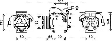 Ava Quality Cooling MTAK242 - Compressore, Climatizzatore www.autoricambit.com