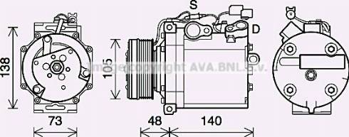 Ava Quality Cooling MTK263 - Compressore, Climatizzatore www.autoricambit.com