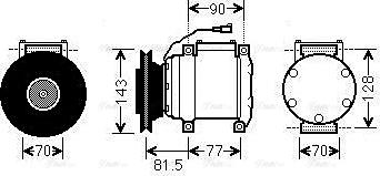 Ava Quality Cooling MTAK216 - Compressore, Climatizzatore www.autoricambit.com