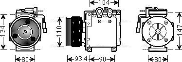 Ava Quality Cooling MTK212 - Compressore, Climatizzatore www.autoricambit.com