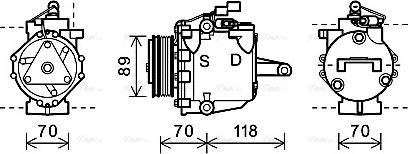 Ava Quality Cooling MTAK224 - Compressore, Climatizzatore www.autoricambit.com