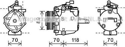 Ava Quality Cooling MTK224 - Compressore, Climatizzatore www.autoricambit.com