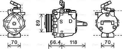 Ava Quality Cooling MTK225 - Compressore, Climatizzatore www.autoricambit.com