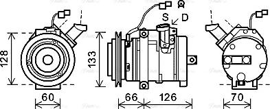 Ava Quality Cooling MTK228 - Compressore, Climatizzatore www.autoricambit.com