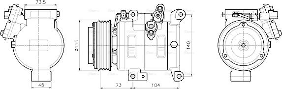 Ava Quality Cooling MZAK303 - Compressore, Climatizzatore www.autoricambit.com