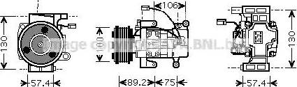 Ava Quality Cooling MZ K208 - Compressore, Climatizzatore www.autoricambit.com