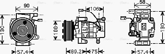 Ava Quality Cooling MZAK208 - Compressore, Climatizzatore www.autoricambit.com