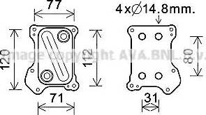 Ava Quality Cooling OL3685 - Radiatore olio, Olio motore www.autoricambit.com