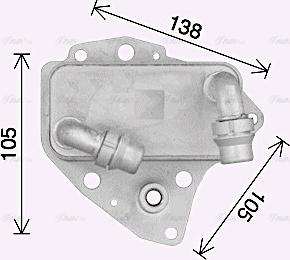 Ava Quality Cooling OL3705 - Radiatore olio, Olio motore www.autoricambit.com