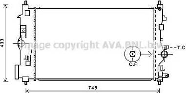 Ava Quality Cooling OL2591 - Radiatore, Raffreddamento motore www.autoricambit.com