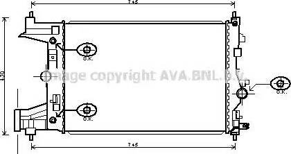 Ava Quality Cooling OL 2545 - Radiatore, Raffreddamento motore www.autoricambit.com