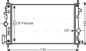Ava Quality Cooling OLA2473 - Radiatore, Raffreddamento motore www.autoricambit.com