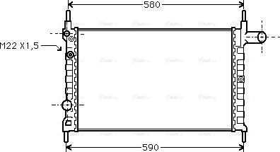 Ava Quality Cooling OLA2150 - Radiatore, Raffreddamento motore www.autoricambit.com