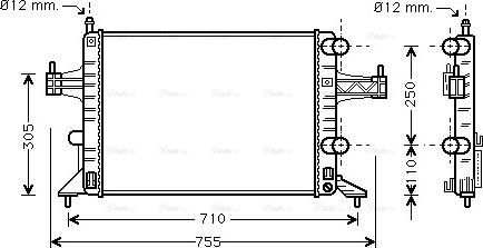 Ava Quality Cooling OLA2303 - Radiatore, Raffreddamento motore www.autoricambit.com