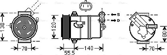 Ava Quality Cooling OLAK498 - Compressore, Climatizzatore www.autoricambit.com