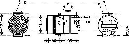 Ava Quality Cooling OL K445 - Compressore, Climatizzatore www.autoricambit.com