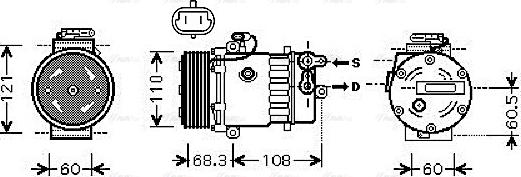 Ava Quality Cooling OLAK464 - Compressore, Climatizzatore www.autoricambit.com