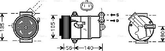 Ava Quality Cooling OLAK428 - Compressore, Climatizzatore www.autoricambit.com