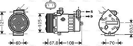 Ava Quality Cooling OLAK477 - Compressore, Climatizzatore www.autoricambit.com