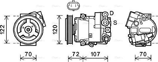 Ava Quality Cooling OLAK595 - Compressore, Climatizzatore www.autoricambit.com