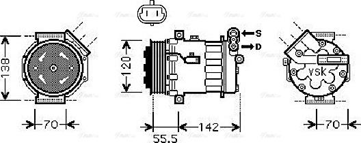 Ava Quality Cooling OLK586 - Compressore, Climatizzatore www.autoricambit.com