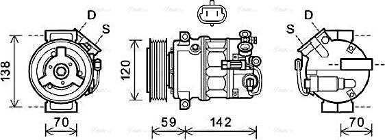 Ava Quality Cooling OLK579 - Compressore, Climatizzatore www.autoricambit.com