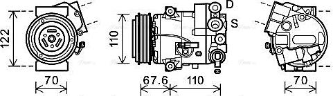 Ava Quality Cooling OLAK605 - Compressore, Climatizzatore www.autoricambit.com