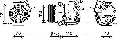 Ava Quality Cooling OLAK608 - Compressore, Climatizzatore www.autoricambit.com