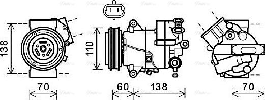 Ava Quality Cooling OLAK607 - Compressore, Climatizzatore www.autoricambit.com